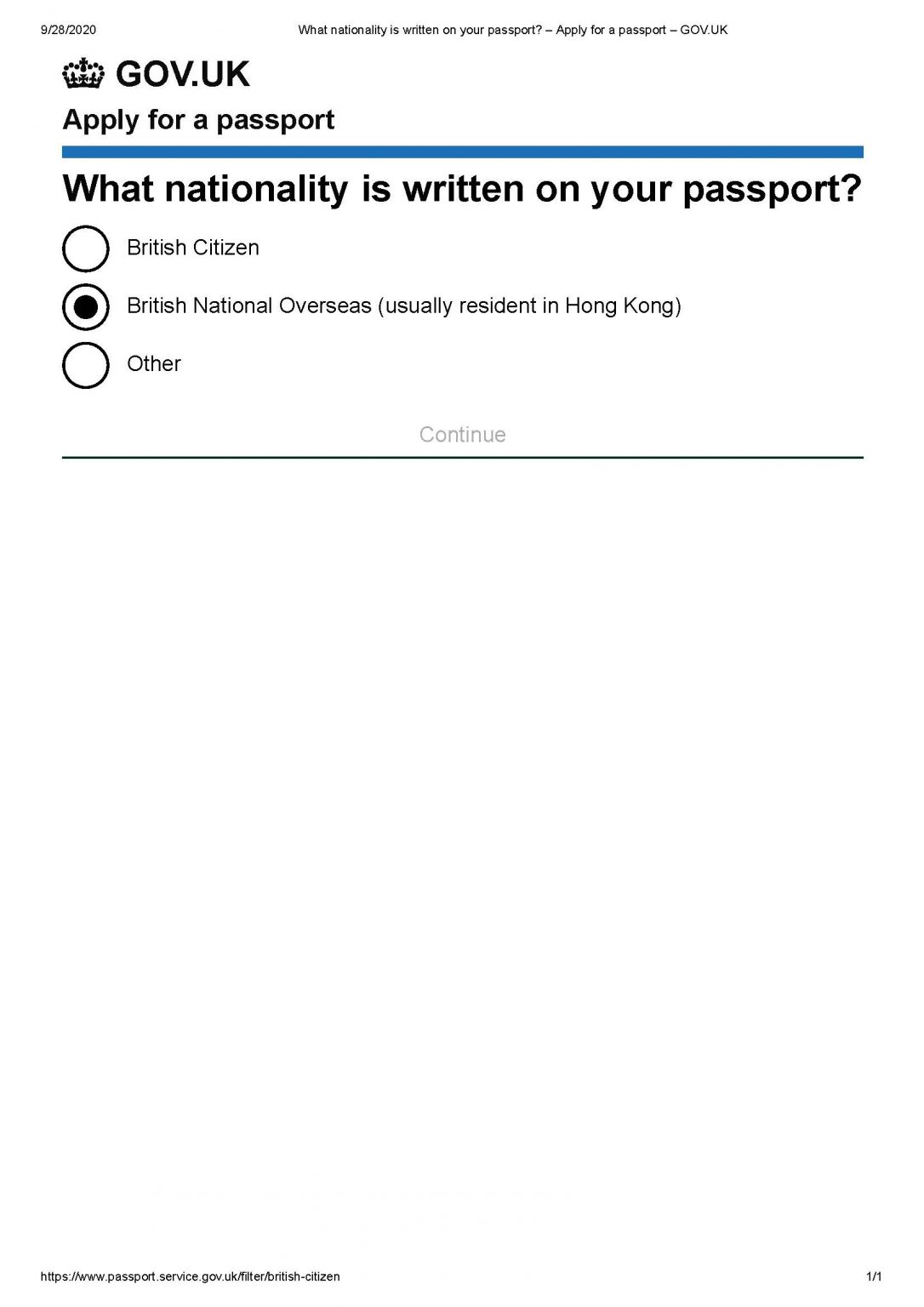 Nationality on passport British Connections